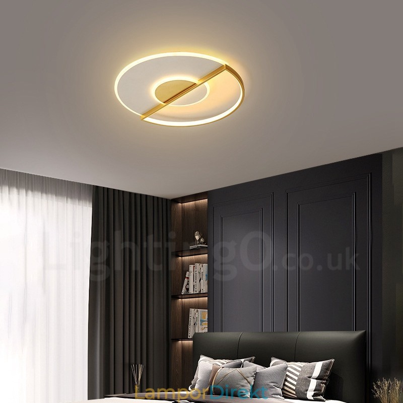 Guld Ultratunn Modern Modern Nordisk Stil Infälld Taklampa Med Fjärrkontroll Kan Också Användas Som Vägglampa