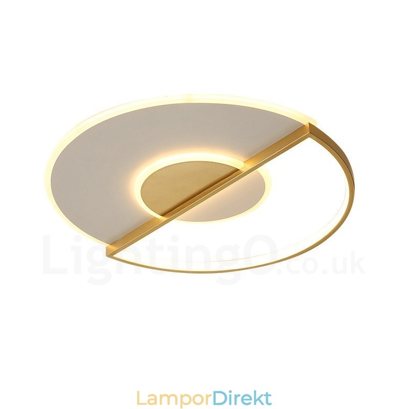 Guld Ultratunn Modern Modern Nordisk Stil Infälld Taklampa Med Fjärrkontroll Kan Också Användas Som Vägglampa
