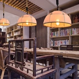 Retro Handgjord Hamparep County Ljuskrona Lampa I Industriell Lantlig Stil
