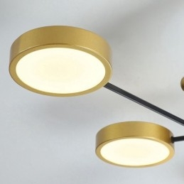 Guld Svart Tak Modern Metall Ljuskrona