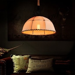 Retro Handgjord Hamparep County Ljuskrona Lampa I Industriell Lantlig Stil