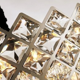 Två Nivåer Lyx Postmodern Svart Och Guld Rund K9 Kristall Hängande Ljuskrona