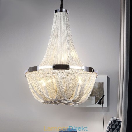 Tofsar Ljuskrona Designer Pendel Light Silver Guld Färg Tofsar Ljuskrona Designer Pendel Light Silver Guld Färg