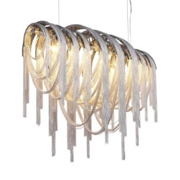 Tofsar Ljuskrona Designer Pendel Light Silver Guld Färg