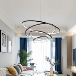 Stora 4 Ringar 5 Ringar Svart Vitguld Pendelljus Modern Design