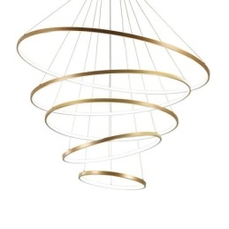 Stora 4 Ringar 5 Ringar Svart Vitguld Pendelljus Modern Design