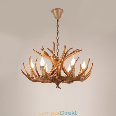 6 Ljus Rustik Konstnärlig Retro Antler Antik Ljuskrona 6 Ljus Rustik Konstnärlig Retro Antler Antik Ljuskrona
