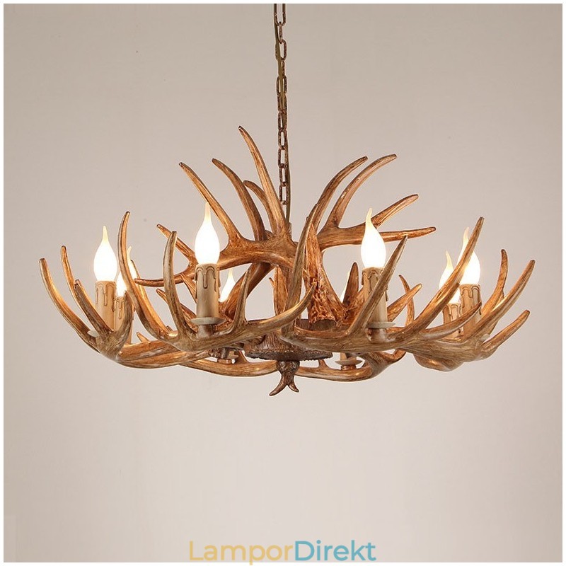 8 Lätt Rustik Konstnärlig Retro Antler Antik Ljuskrona