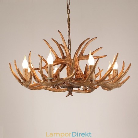 8 Lätt Rustik Konstnärlig Retro Antler Antik Ljuskrona 8 Lätt Rustik Konstnärlig Retro Antler Antik Ljuskrona
