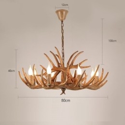 8 Lätt Rustik Konstnärlig Retro Antler Antik Ljuskrona