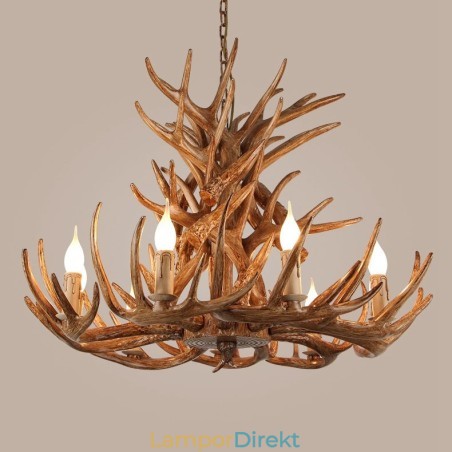 9 Ljus 4 Våningar Rustik Konstnärlig Retro Antler Antik Ljuskrona 9 Ljus 4 Våningar Rustik Konstnärlig Retro Antler Antik Ljuskrona