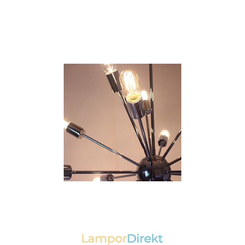 Ljuskrona Modern Globe Living Pendel Dining Shopping Butik Natt Metall Krom