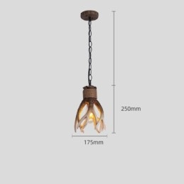 One Light Rustik Konstnärlig Retro Antler Antik Pendel Light