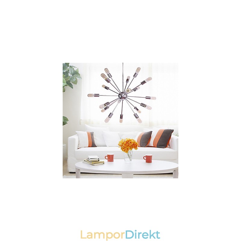 Ljuskrona Modern Globe Living Pendel Dining Shopping Butik Natt Metall Krom