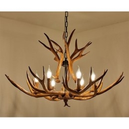 6 Ljus Rustik Konstnärlig Retro Antler Antik Ljuskrona