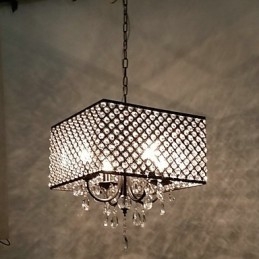 Traditionell Klassisk Kristallmålning Metall Ljuskrona