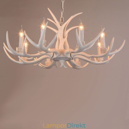 8 Ljusvit Rustik Konstnärlig Retro Antler Antik Ljuskrona 8 Ljusvit Rustik Konstnärlig Retro Antler Antik Ljuskrona