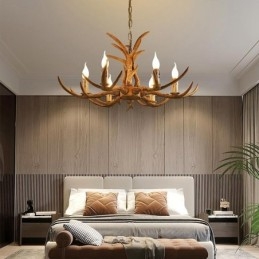 6 Ljus Rustik Konstnärlig Retro Antler Antik Ljuskrona
