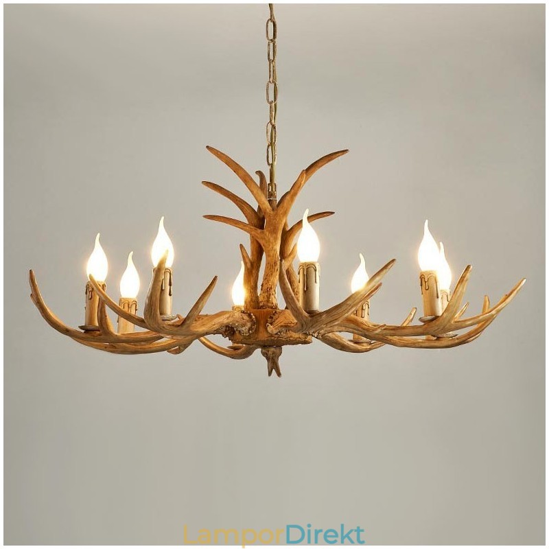 8 Lätt Rustik Konstnärlig Retro Antler Antik Ljuskrona