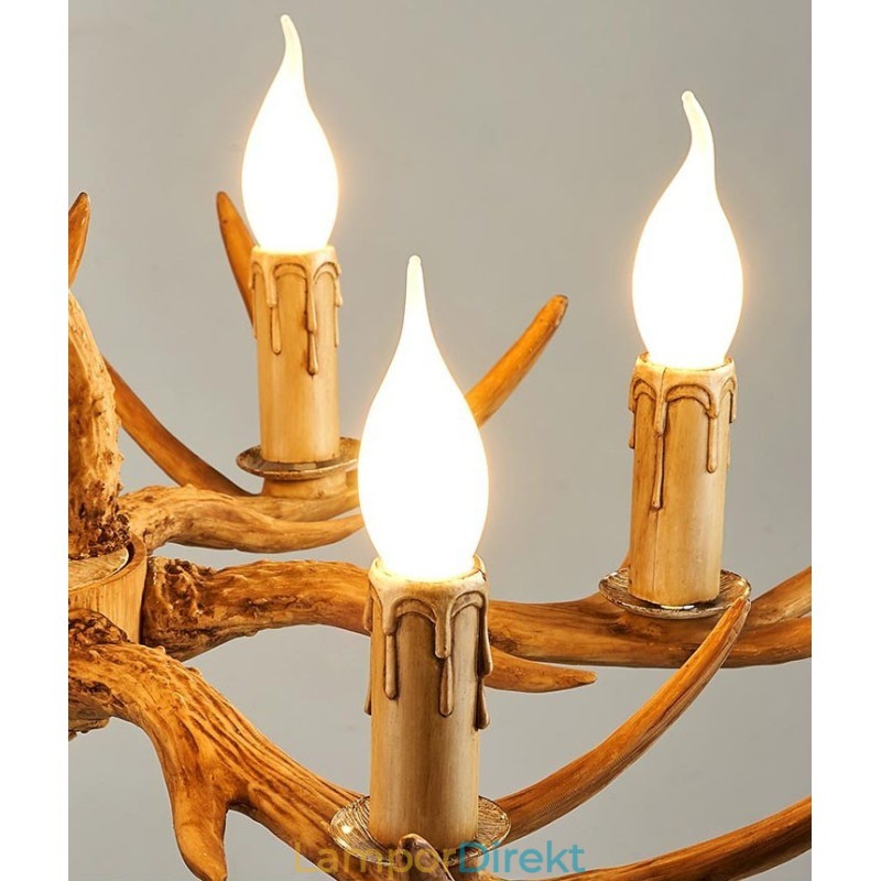 8 Lätt Rustik Konstnärlig Retro Antler Antik Ljuskrona