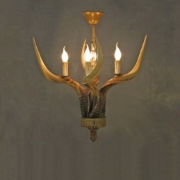 4 Ljus Rustik Konstnärlig Retro Antler Antik Ljuskrona