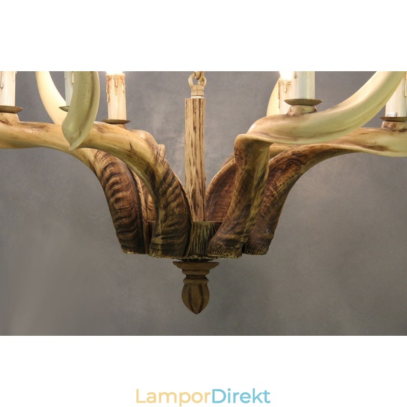 6 Ljus Rustik Konstnärlig Retro Antler Antik Ljuskrona