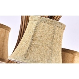 5 Ljus Rustik Konstnärlig Retro Horn Antik Ljuskrona Med Skärmar