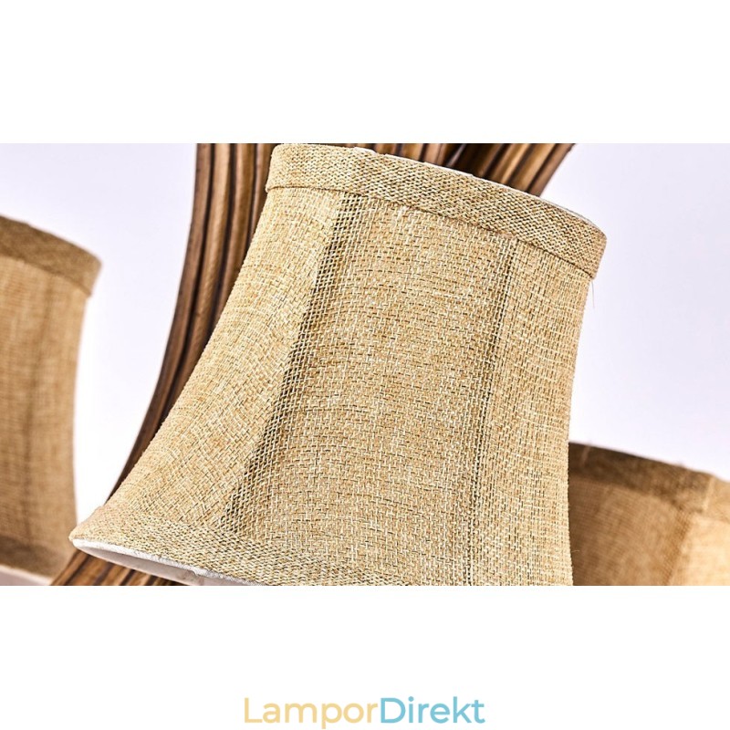 5 Ljus Rustik Konstnärlig Retro Horn Antik Ljuskrona Med Skärmar