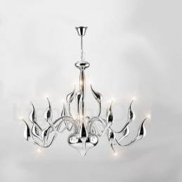 18 Ljus Rostfri Stolpe Modern Swan Ljuskrona Light G4 Chrome Finished