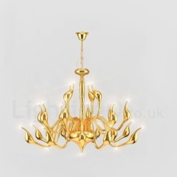 24 Lampor Modern Swan Chandelier Light G4 Guldplätering