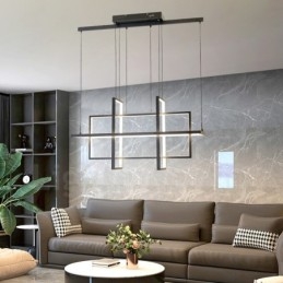 Dimbar Taklampa Modern Design Fyra Rektanglar