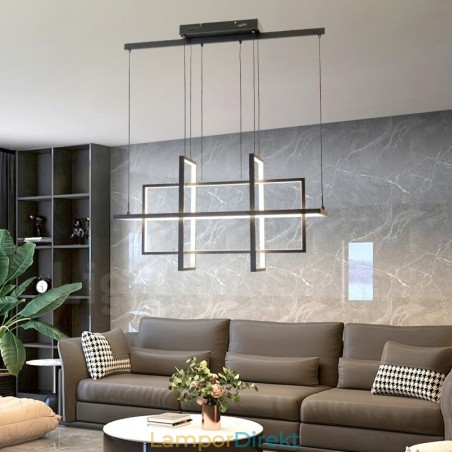 Dimbar Taklampa Modern Design Fyra Rektanglar Dimbar Taklampa Modern Design Fyra Rektanglar