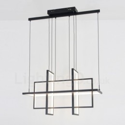 Dimbar Taklampa Modern Design Fyra Rektanglar
