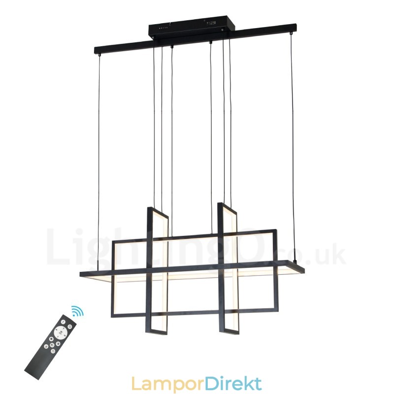 Dimbar Taklampa Modern Design Fyra Rektanglar