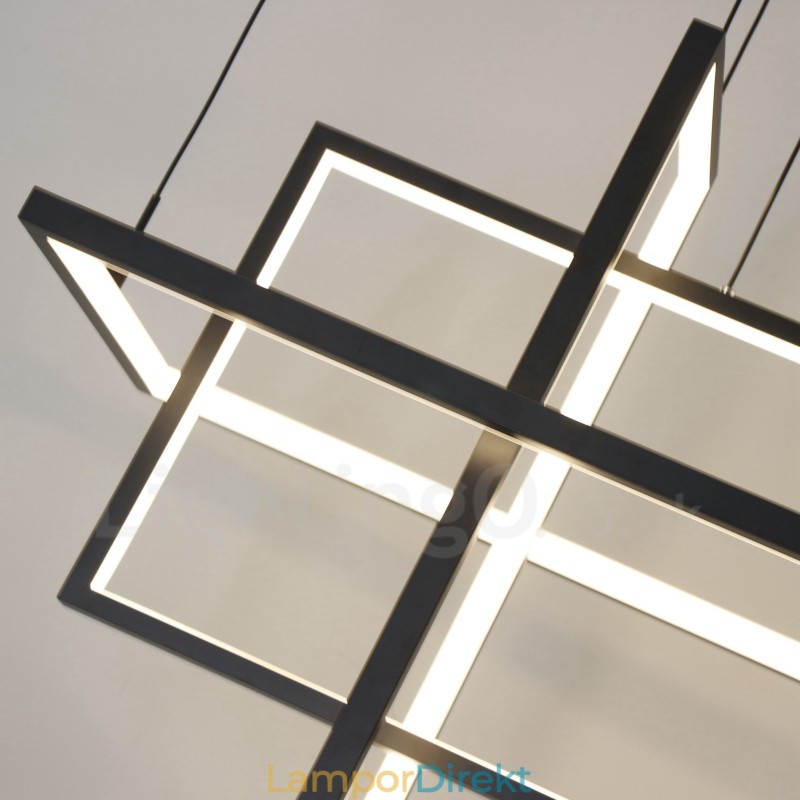 Dimbar Taklampa Modern Design Fyra Rektanglar