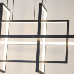 Dimbar Taklampa Modern Design Fyra Rektanglar