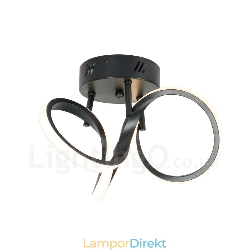 Triac Switch Dimbar Svart Modern Samtida Nordisk Stil Infälld Rund Taklampa