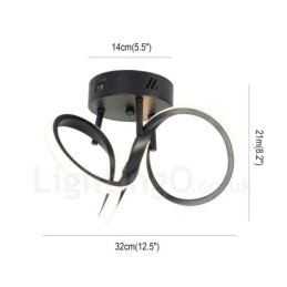 Triac Switch Dimbar Svart Modern Samtida Nordisk Stil Infälld Rund Taklampa