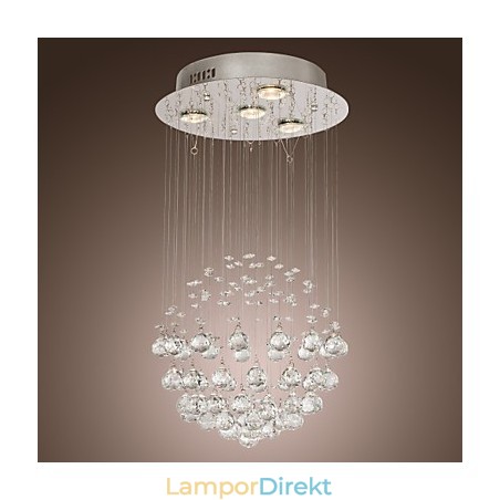 Ljuskrona Lyxig Modern Crystal 4 Lampor