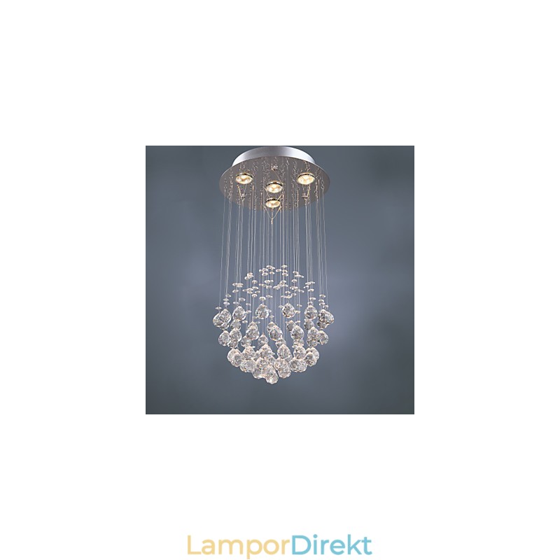 Ljuskrona Lyxig Modern Crystal 4 Lampor