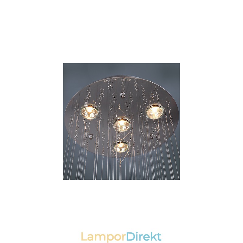 Ljuskrona Lyxig Modern Crystal 4 Lampor