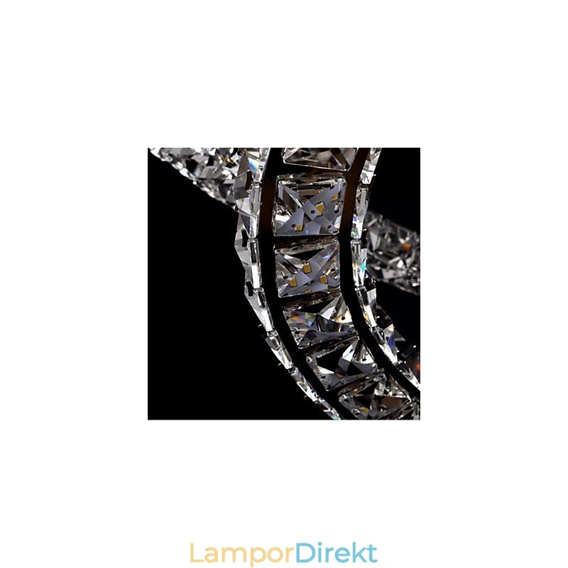 Kristall Pendelbelysning Modern Enkel D40Cm Tre Sidor K9 Kristall Taklampor Inomhus Lamparmaturer