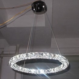 Kristall Pendelbelysning Modern Enkel D40Cm Tre Sidor K9 Kristall Taklampor Inomhus Lamparmaturer