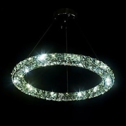 Kristall Pendelbelysning Modern Enkel D40Cm Tre Sidor K9 Kristall Taklampor Inomhus Lamparmaturer