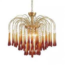 Water Drop Glass Chandelier Armatur