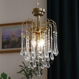 Water Drop Glass Chandelier Armatur
