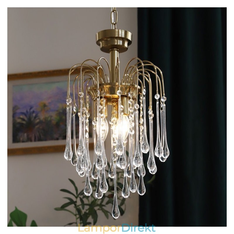 Water Drop Glass Chandelier Armatur