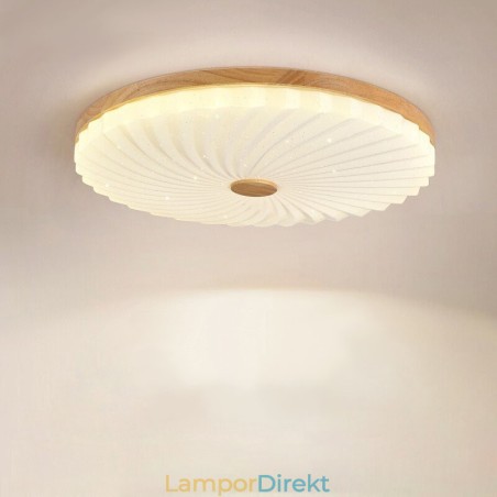 Nordic Round Enkel Modern Massivträ Infälld Taklampa Nordic Round Enkel Modern Massivträ Infälld Taklampa
