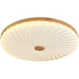 Nordic Round Enkel Modern Massivträ Infälld Taklampa