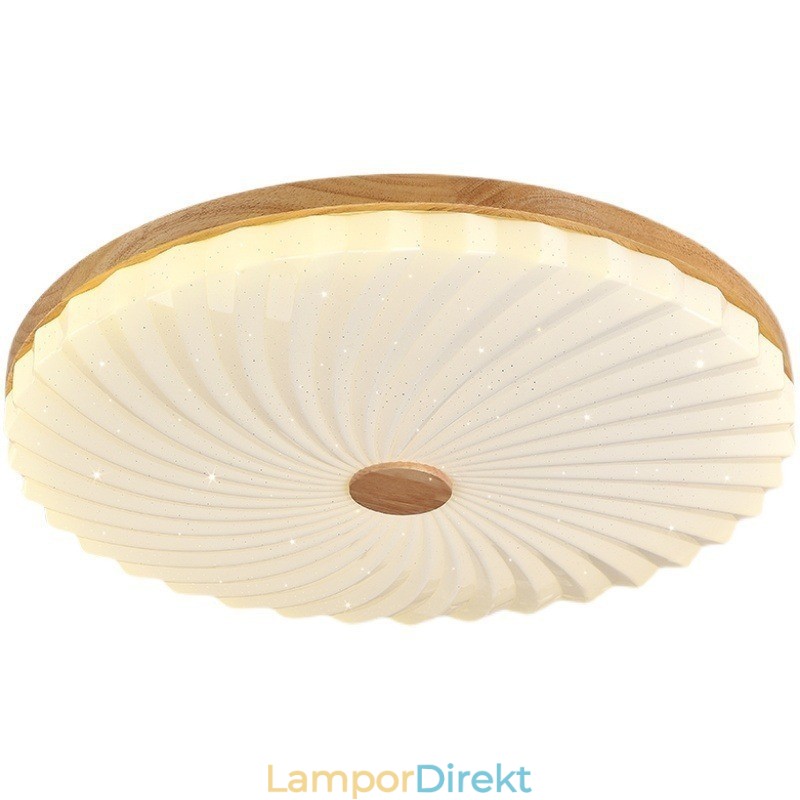 Nordic Round Enkel Modern Massivträ Infälld Taklampa
